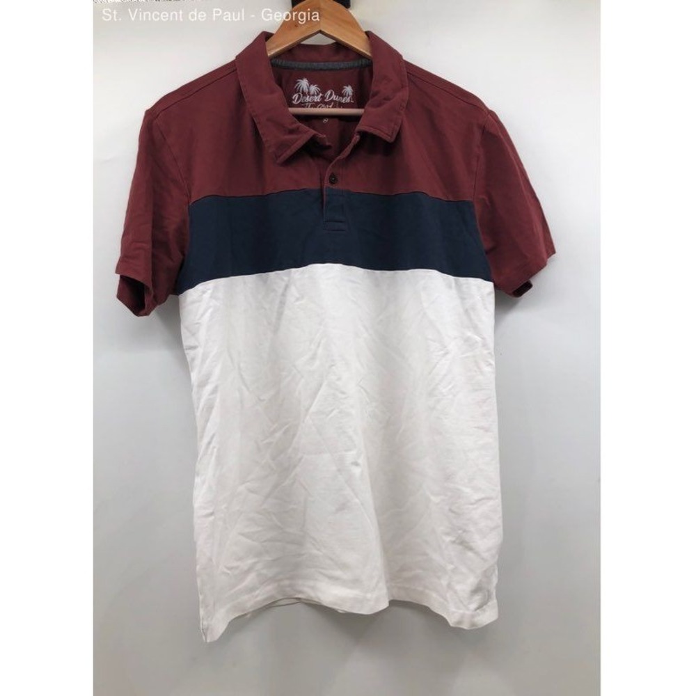 Desert Dunes Color Block Slim Fit SS Polo Shirt Stretch The Good Life - Size XL